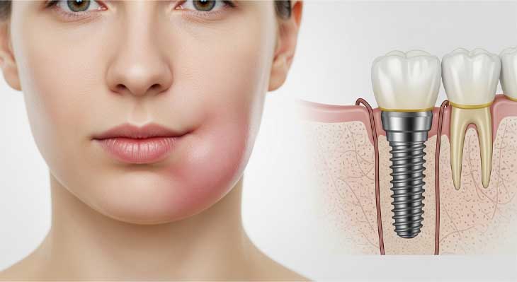 ورم صورت بعد از ایمپلنت