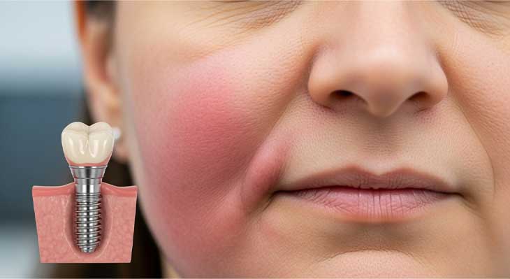 ورم صورت بعد از ایمپلنت