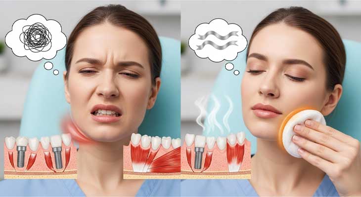 استفاده از کمپرس گرم بعد از ایمپلنت